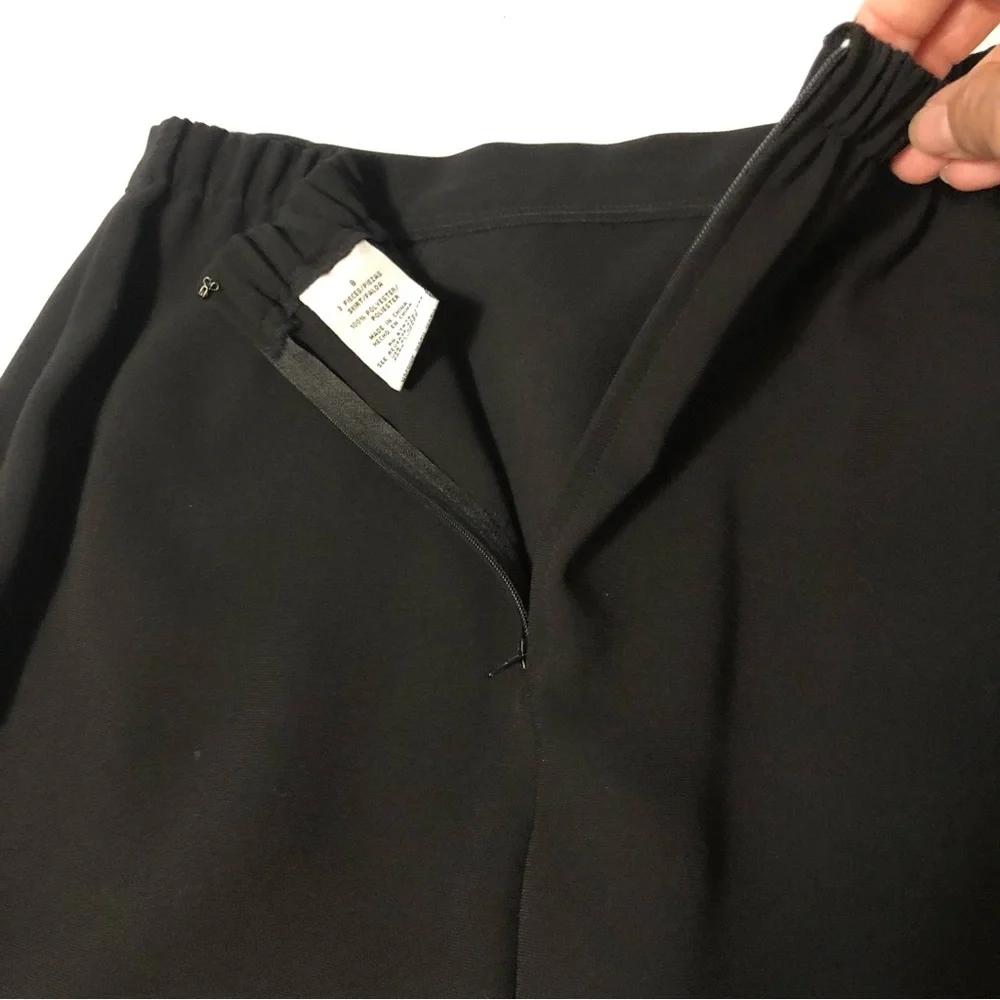 J Taylor Back White 3 pc Skirt set Timeless Professional business style size 8